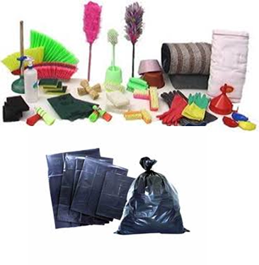 Articulos para el aseo y bolsas negras