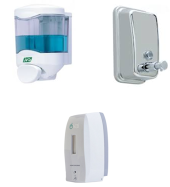 dispensadores de jabon automaticos y manuales